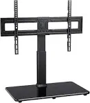 PERLESMITH Swivel Universal TV Stand for 37-65,70,75 inch LCD OLED Flat/Curved Screen TVs-Height Adjustable Table Top Center TV Stand with Wire