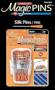 Taylor Seville Originals Comfort Grip Silk Fine Magic Pins-Sewing and Quilting Supplies and Notions-Sewing Notions-50 Count