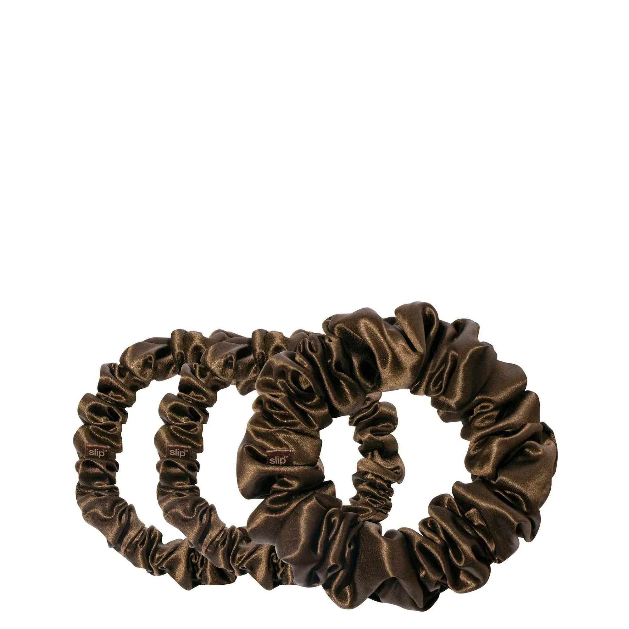 Womens Slip dark brown Silk Back To Basics Scrunchies (Set of 3) | Harrods US 