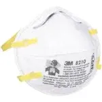 3M 8210PLUS N95 Particulate Respirator - Standard Size - Dust, Particulate Protection - Foam - 20 / Box - White