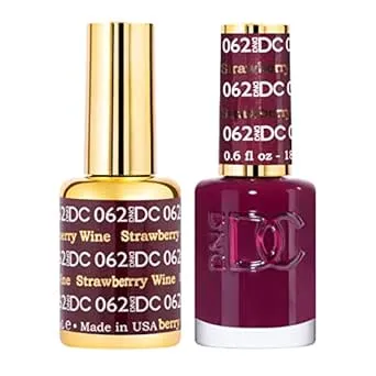 DND DC Gel Polish Set, Red Collection, UV/LED Gel Polish and Air Dry Nail Lacquer, Matching Chip-Free Polish Duo, 064 Valentine Red, 0.5 Fl Oz