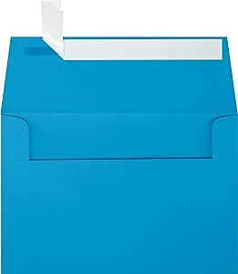 LUXPaper A4 Invitation Envelopes | Peel & Press | 4 1/4" x 6 1/4" | Pool Blue | 80lb. Text | 50 Qty