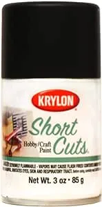 Krylon KSCS056 Short Cuts Aerosol Spray Paint, 3-Ounce, Flat Black