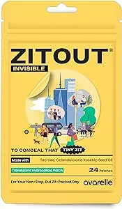 Avarelle Zitout Invisible Extra Thin Pimple Patches, 24 Count 