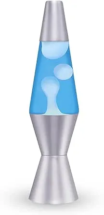 Lava Lite 12 oz Accent Lava Lamp, 11.5", Blue/White