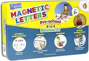 90in1 Magnetic Alphabets Letters Toys for Kids 3 4 and 5 Years | ABC 123 Toys for Kids | Best Educational Birthday Gift Pack for Baby Boys & Girls, ABC Preschool Activities