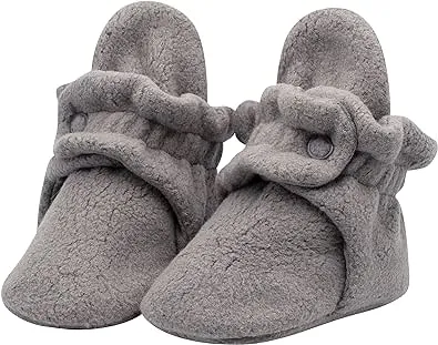 Zutano Unisex Fleece Baby Booties, Two Snap Closure, Newborn to 24 Months