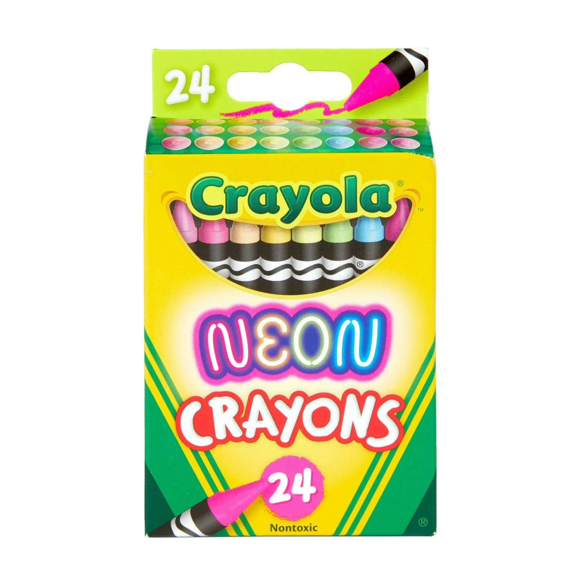 Crayola Neon Crayons, 24 colors