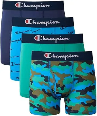 Champion Boys' 4-Pack Everyday Active Stretch Boxer Briefs