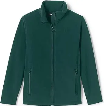 Lands' End Kids Full-Zip Mid-Weight Fleece Jacket - Large - Evergreen