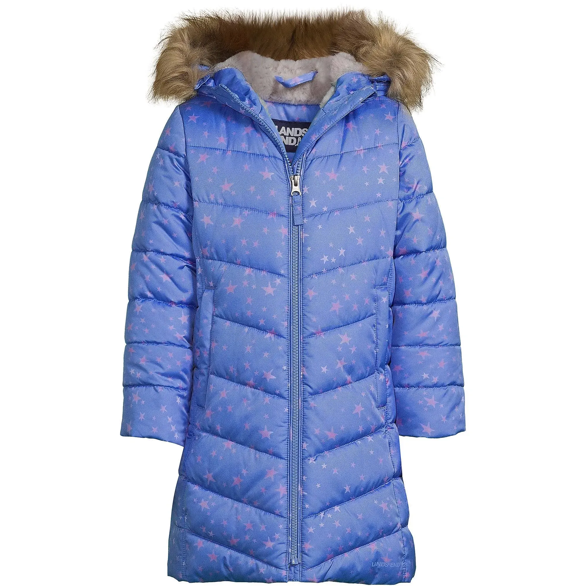 Lands' End Girls Winter Fleece Lined Coat