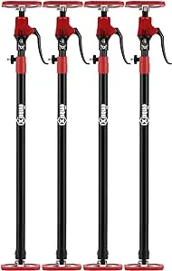 XINQIAO Third Hand Tool 3rd Hand Support System, Premium Steel Support Rod with 154 LB Capacity for Cabinet Jack, Drywall Jack& Cargo Bars, 49.2 IN-114.2 in Long, 4 PC