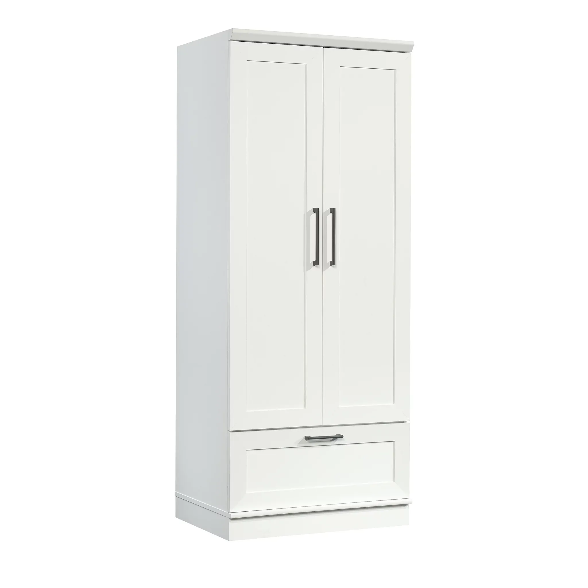 Sauder HomePlus Wardrobe/Pantry cabinets, L: 29.06" x W: 20.95" x H: 71.18", Soft White finish