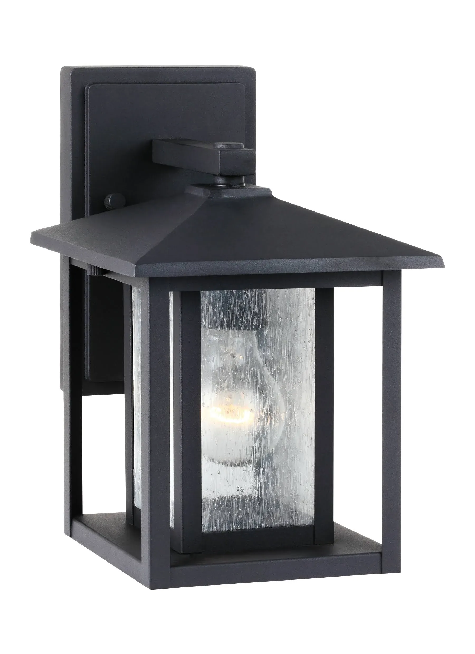 Generation Lighting Hunnington One Light Outdoor Wall Lantern Black 88025-12