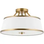 Kira Home Zoey 17.5&#034; Modern 3-Light Semi-Flush Mount Ceiling Light Fixture