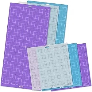 Reart Cutting Mat Variety 6 Packs for Silhouette Cameo 4/3/2/1 - Strong, Standard, Light Grip, 12in x 12in x 3 Packs, 12in x 24in x 3 Packs.