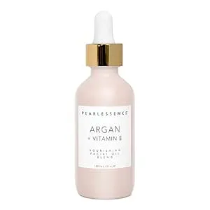 Pearlessence Argan & Vitamin E Facial Oil | Powerful Hydration to Help Balance, Revive & Rejuvenate Skin | Made in USA, Cruelty Free & Paraben Free