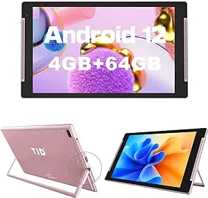 TJD Android 12 Tablets,10.1 inch Tablet PC, 4GB RAM 64GB ROM 512GB MicroSD, FHD IPS Display, Dual Camera, Double Stereo Speakers, Wi-Fi5.0/2.4, Bluetooth5.0, (Gray)