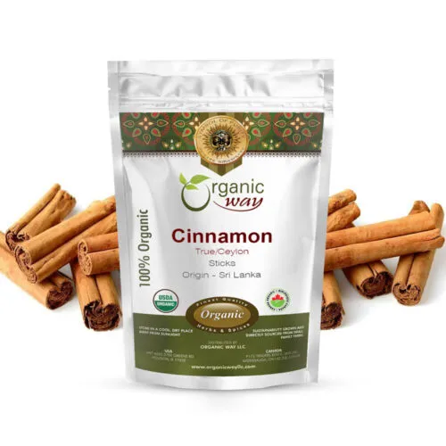 Organic Way True Ceylon Cinnamon Sticks - Organic, Kosher &amp; USDA Certified