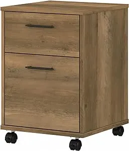 Bush Furniture Key West 2 Drawer Mobile File Cabinet Reclaimed Pine