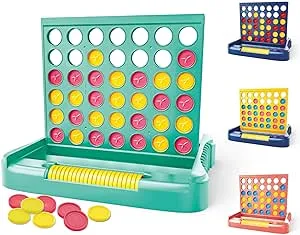 Pup Go 4 in a Row Game - 6 Spare Discs Included, Board Games Toys for Boys, Classic Four in a Row and Family Fun Games for Ages 3 4 5 6 7 8 12 Year Old Kids Children Adults (Green)