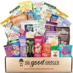 GLUTEN FREE and VEGAN (DAIRY and FIG FREE) Healthy Snacks Care Package (25 Ct): Cookies, Bars, Chips, Fruit, Nuts, Trail Mix, Gift Box Sampler, Office Variety, College Student Care Package, Gift Basket Alternative