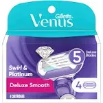 Gillette Venus Women's Razor Blade Refills Swirl 4 Count