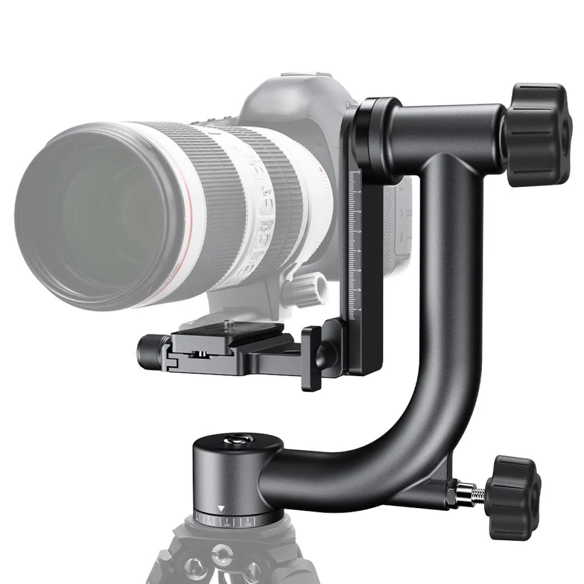 K&amp;F Concept Heavy Duty Gimbal Tripod Head with Arca-Swiss Quick Release Plate