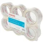 Staples 601376 Heavy Duty Shipping Packing Tape 1.88-Inch x 54.6 yds Clear 6/Rolls