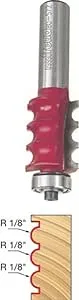 Freud 80-572: 1/8" Radius Triple Beading & Fluting Bit with 1/2" shank, 3-1/8" overall length