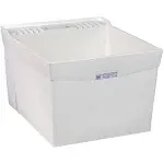 Mustee 19W Utilatub Laundry Tub Wall Mount 24-Inch x 20-Inch White