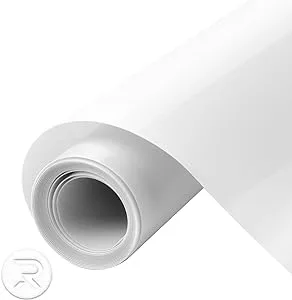 HTVRONT White Puff Vinyl Heat Transfer - 10" x 6ft White Puff HTV Vinyl Roll for T Shirts, White 3D Puff Heat Transfer Vinyl for Cricut & Cameo - Easy to Cut & Weed & Transfer (White)