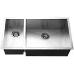 Houzer CTO-3370SR Contempo Series Undermount Stainless Steel 70/30 Double Bowl Kitchen Sink