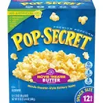 Pop Secret Microwave Popcorn, Movie Theatre Butter, 1.75 oz Bags, 12/Box