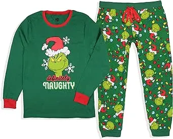 Dr. Seuss How GRINCH Stole Christmas Lights Matching Family Pajama Set