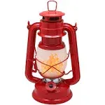 Flame Effect 17-LED Metal Oil Lamp Vintage Style Hurricane Lantern (Red)