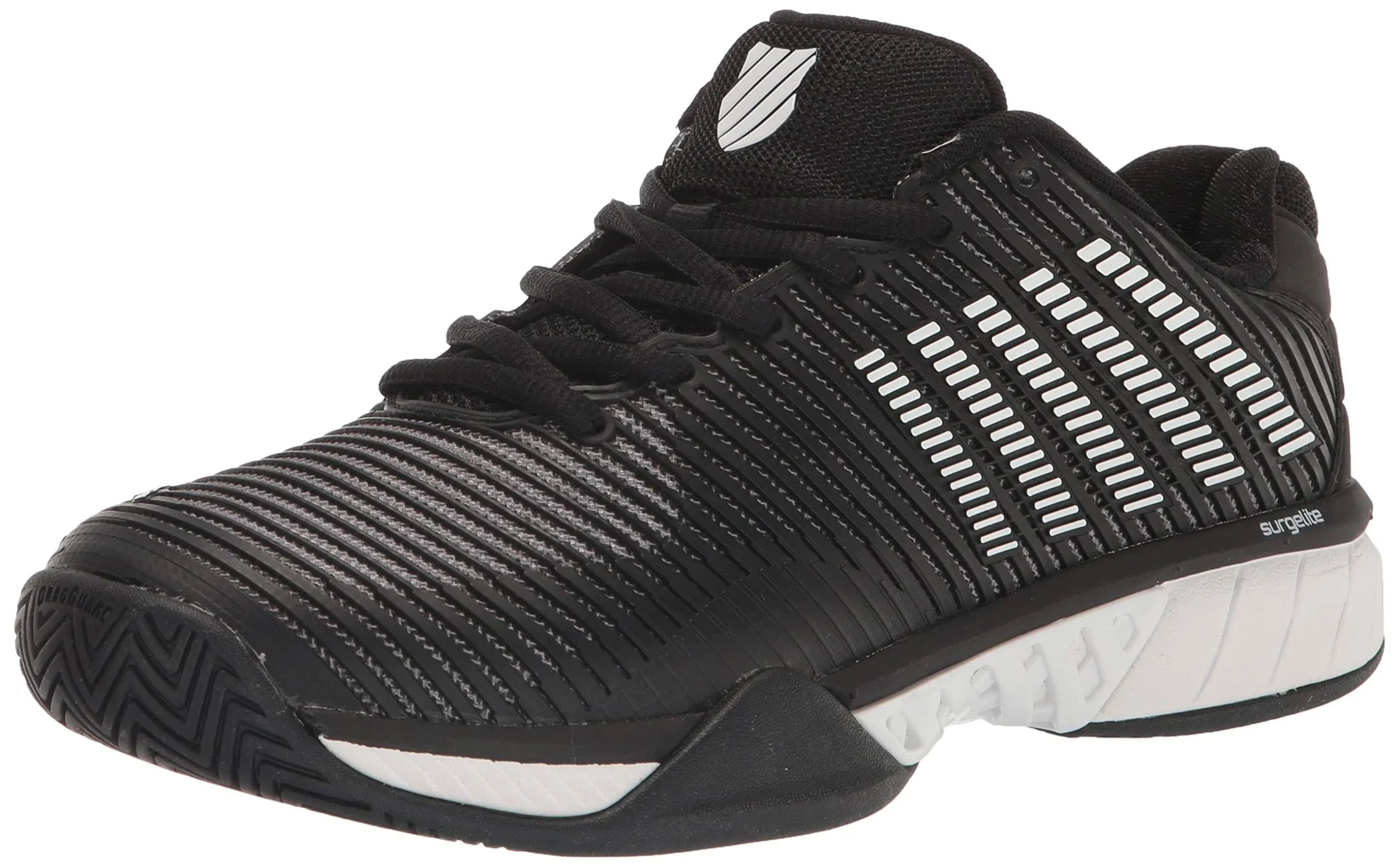 K-Swiss Men's Hypercourt Express 2 Tennis Shoes in Black/White - 8