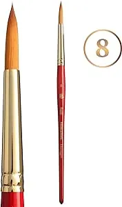 Princeton Heritage Round Brush, Synthetic, Short Handle, Size 8, 1 Count