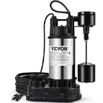 3/4 HP Submersible Sewage Pump,5880 GPH Larger-Flow,Ca<wbr/>st Iron Submersible Sump