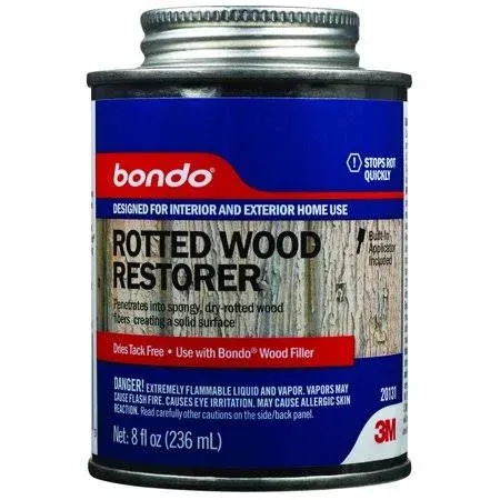 Rotted Wood Restorer Penetrates into Spongy Dry-rotted Wood Fibers Creating a...