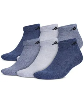 adidas Men's Athletic Cushioned Low Cut Socks with Arch Compression for a Secure Fit (6-Pair)