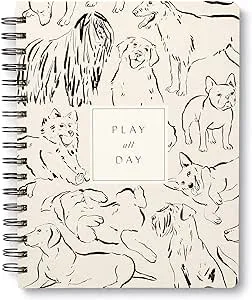 Compendium Spiral Notebook - Play All Day — A Designer Spiral Notebook with 192 Lined Pages, College Ruled, 7.5”W x 9.25”H