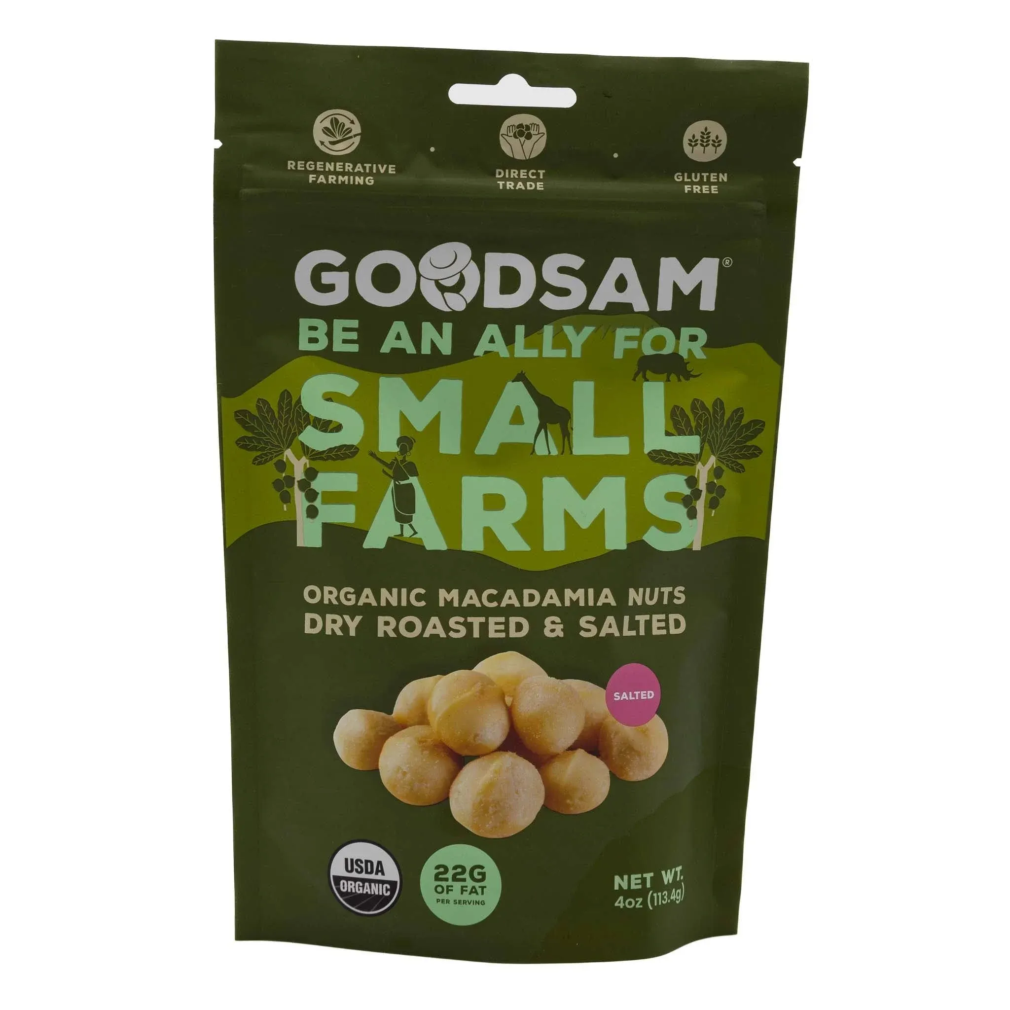 Organic Dry Roasted Macadamia Nuts, Salted