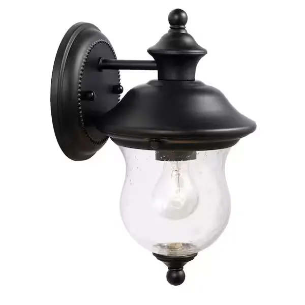 Highland Black Outdoor Wall Lantern Sconce