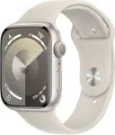 Apple Watch Series 9 45mm / Starlight Aluminum Case with Starlight Sport Band - M/L / GPS