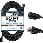 Iron Forge Cable 50 Ft Outdoor Extension Cord