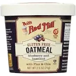 Bob's Red Mill Gluten Free Oatmeal Blueberry and Hazelnut | 2.5 oz Cup