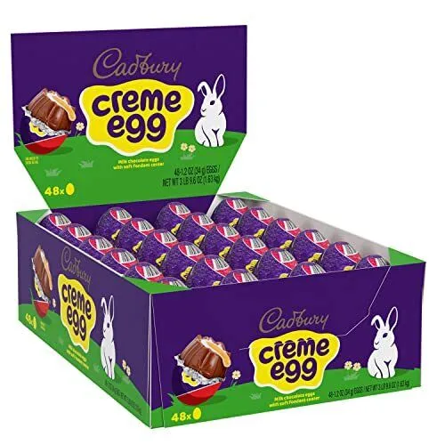  CADBURY CREME EGG Milk Chocolate Candy Easter 1.2 oz Eggs 48 Count 