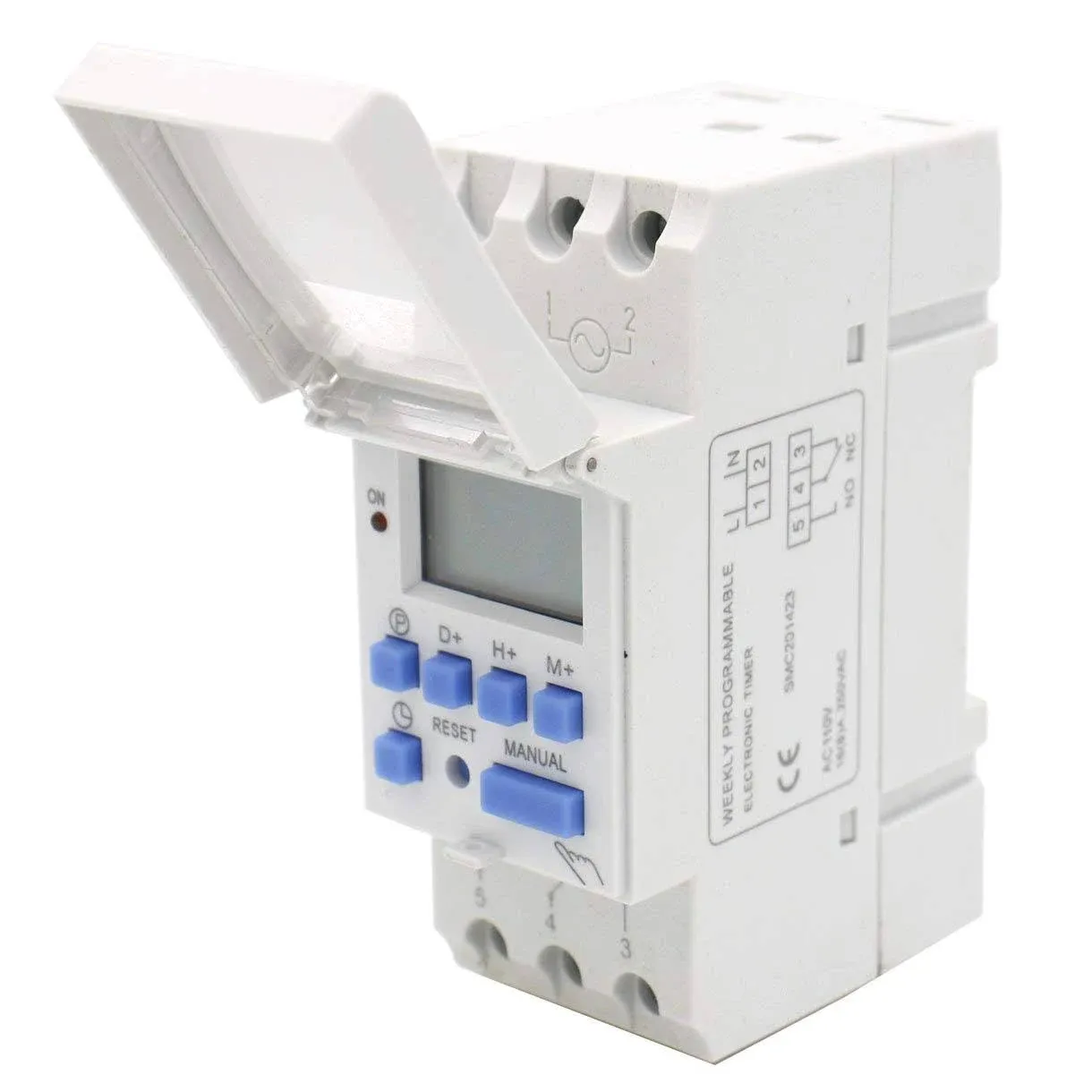 Baomain THC15A AC 110V Digital LCD Power Programmable Timer Time Switch Relay 16A Amp White