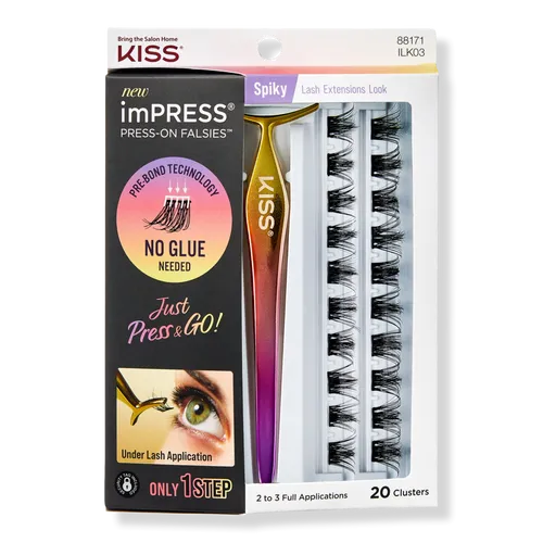 Impress Press-On Falsies Eyelash 20 Clusters - Spiky